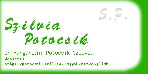 szilvia potocsik business card